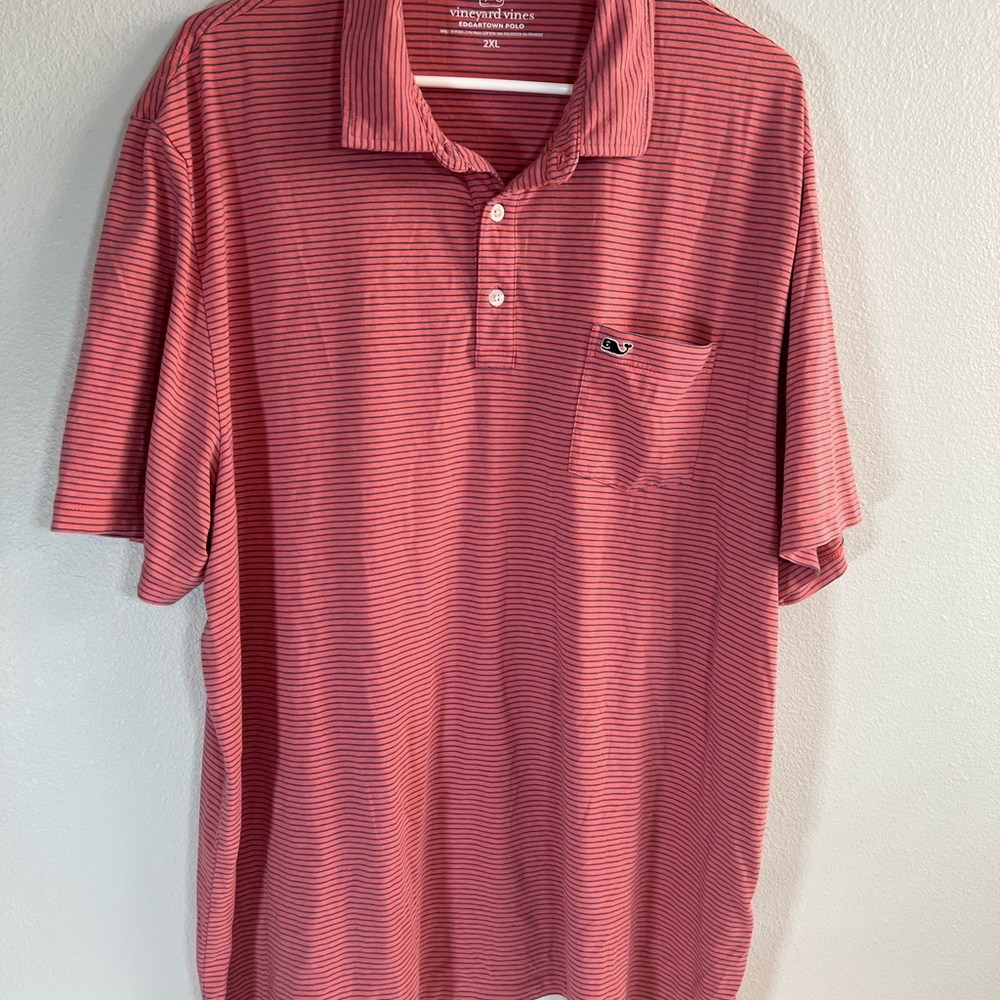 Vineyard Vines Men's Striped Polo Shirt 2XL Easter